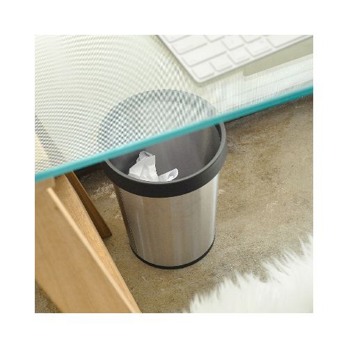 Tacho cesto basura circular 12L de acero inoxidable — Buho Store