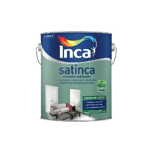 Esmalte al agua satinado Satinca Balance Inca 1L Blanco  INCA