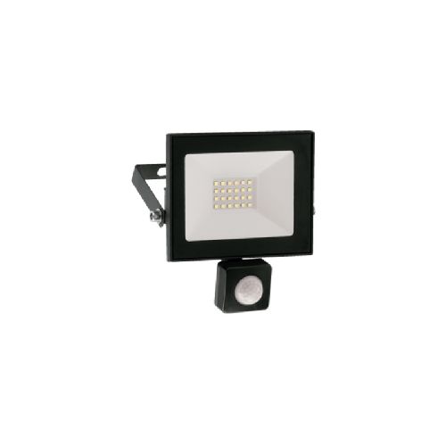 Foco led Vivion 30W c/sensor negro IP65 - fría  FOCOS