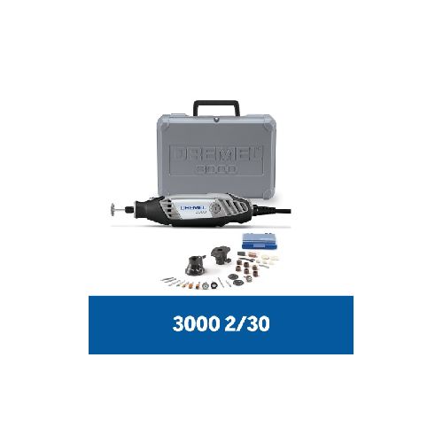 Minitorno Dremel 3000 con 30 accesorios y 2 aditamentos  DREMEL