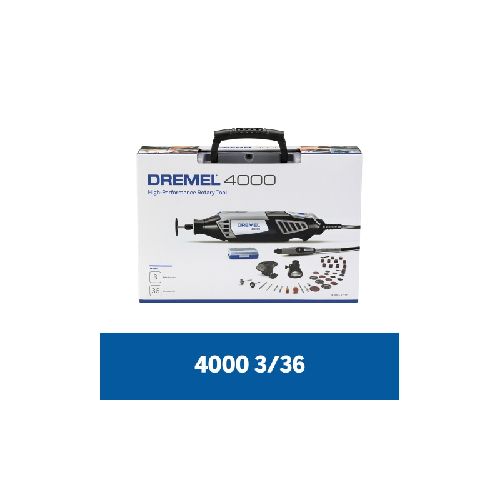 Minitorno Dremel 4000 con 36 accesorios y 3 aditamentos  DREMEL