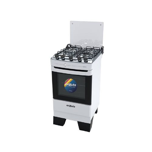 ENXUTA Cocina a Gas 4 Hornallas CENX27542W con Grill Blanco C012601