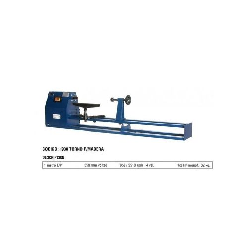 Torno Madera 1000 Mm Refor. 4 Velocidades 1/2HP Gold -ynter