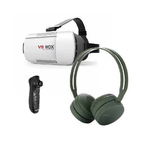 Lentes VR Realidad Virtual + Control Bluetooth + Auricular BT