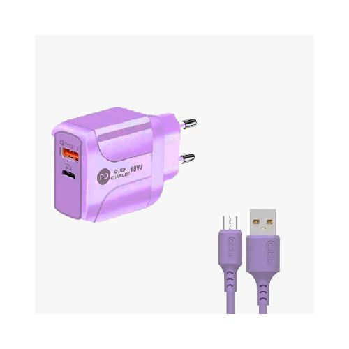 Cargador rápido PD 18 W Salida Tipo C y USB 3.0A