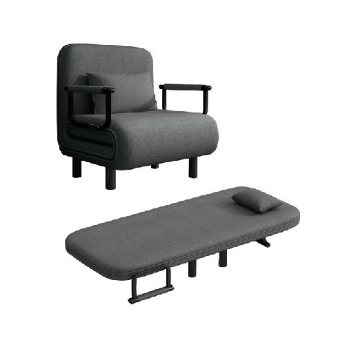 Sofá Cama 1 Cuerpo Reclinable, Plegable con Almohadón