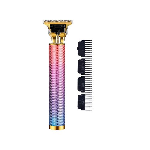 Trimmer Color T9 Corta Barba recargable USB 4 Peines