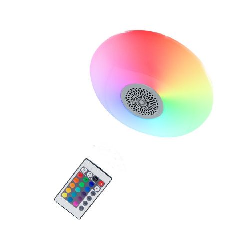 Luz Disco RGB UFO con Parlante Bluetooth y Control 24W