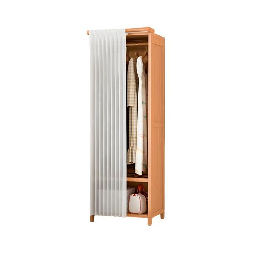 Perchero Closet Bambu con Cortina 160x50x43cm Color Natural