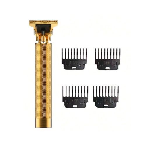 Corta Barba T9 recargable USB 4 Peines Gold Vintage