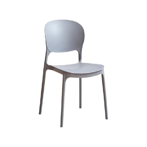 Silla de Comedor con Respaldo Gris Mate