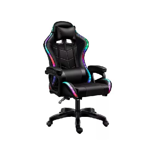 Silla Gamer Led Rgb Con Control Reclinable Masaje Posabrazos