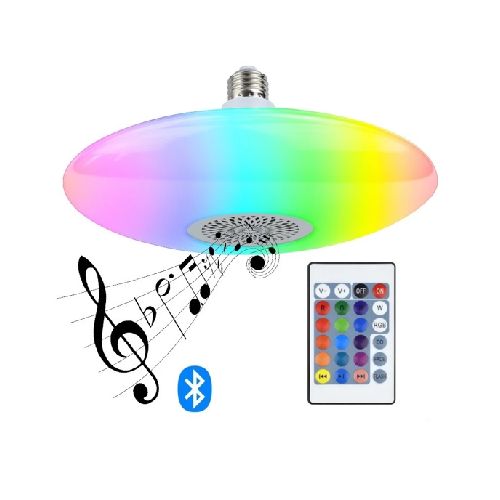 Luz Disco RGB UFO con Parlante Bluetooth y Control 60W