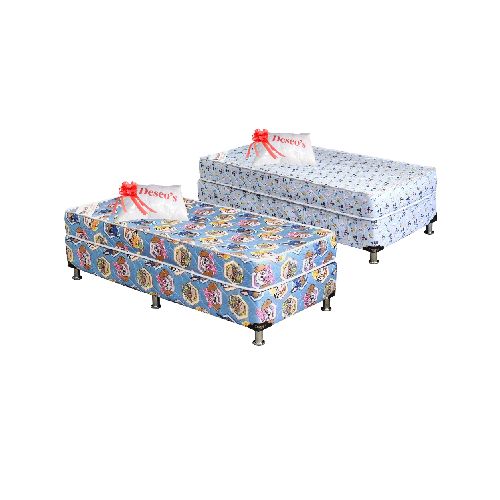 Sommier 1 Pza Esp.D21 Tapa Plana Banda Capit. Infantil 80x185x20 Almohada Regalo