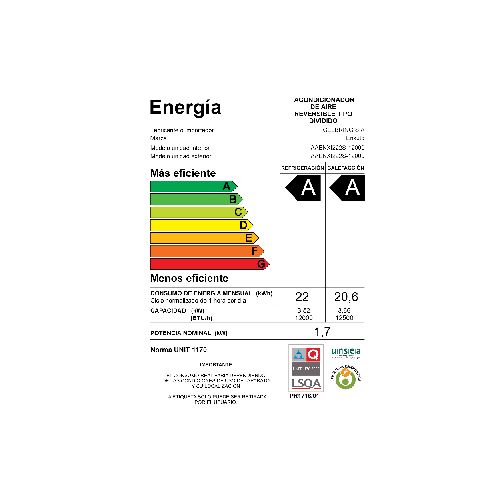 Aire Acondicionado SMART INVERTER – ENXUTA – AAENXI222S – 12000 BTU