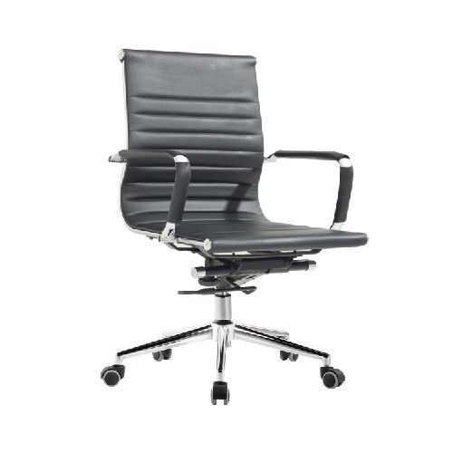 Silla de oficina Eames EA117 cuerina negra NNET