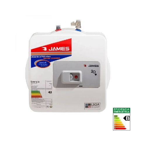 Termotanque James Prisma 20 Litros con Tanque de Acero Salida Superior