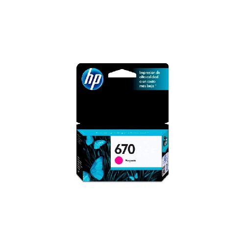 Cartucho de Tinta HP 670 Magenta Rendimiento 300 páginas