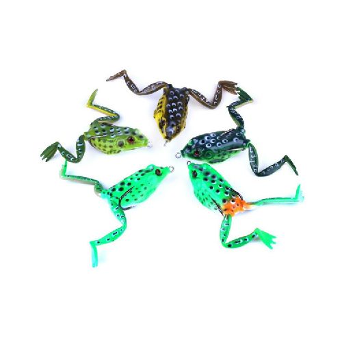 Señuelos Set de Ranitas 5 Ranas de Silicona 5.5cms - Camping Shop