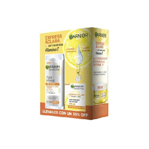 Pack Crema Express Aclara FPS30 + Agua micelar Garnier 400ml - 2 unidades — San Roque