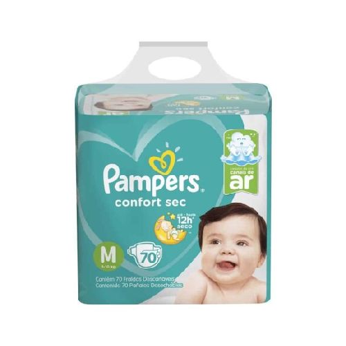 Pañales Pampers Confort Sec M X 70 — San Roque