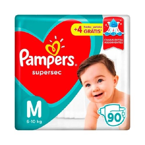 Pañales Pampers Super Sec M X 90 — San Roque