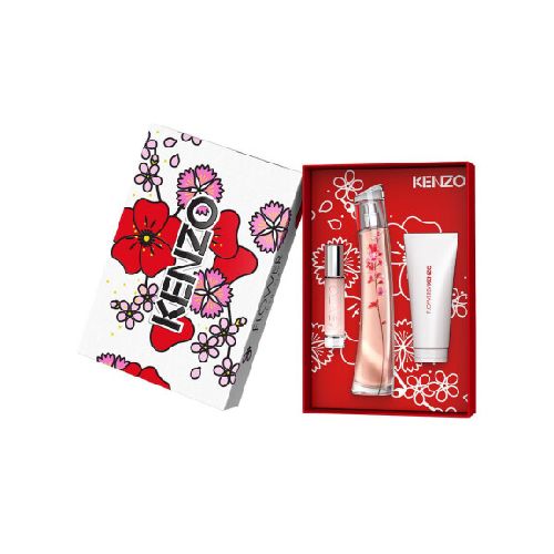 Cofre Perfume Kenzo Flower Ikebana EDP 75ml + Travel Sized 10ml + Body Lotion — San Roque