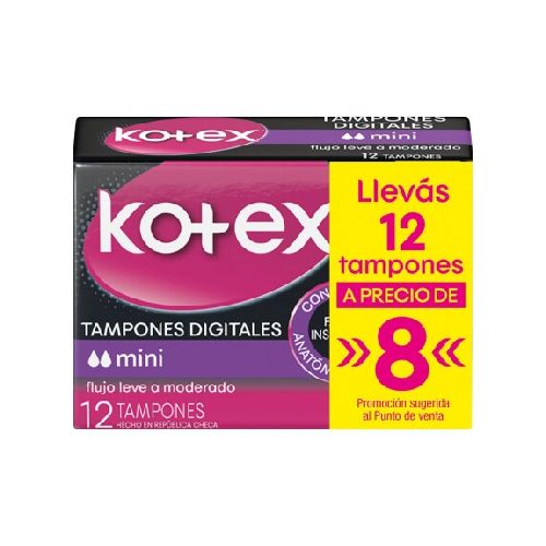 Kotex Tampones Mini X12  KOTEX DAYS