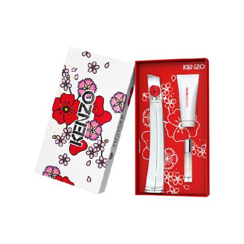 Cofre Perfume Flower By Kenzo EDP 100ml + Travel Sized 10ml + Body Lotion 75ml — San Roque