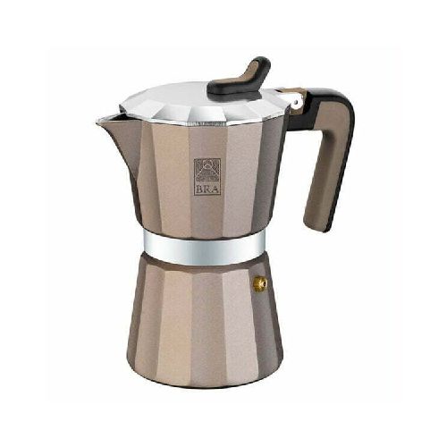 Cafetera Italiana Titanium Bra Aluminio 3 Tazas - Bazar Del Cocinero