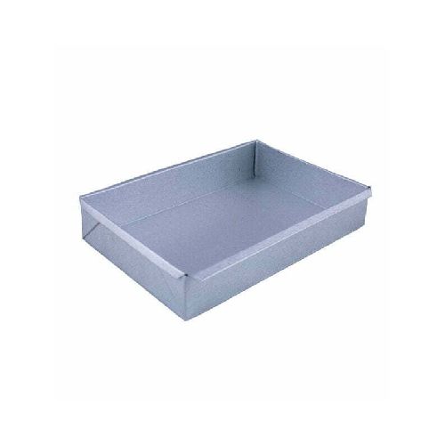 Molde Torta / Tortera Rectangular Baja Chapa Aluminizada 35x25x6cm - Bazar Del Cocinero