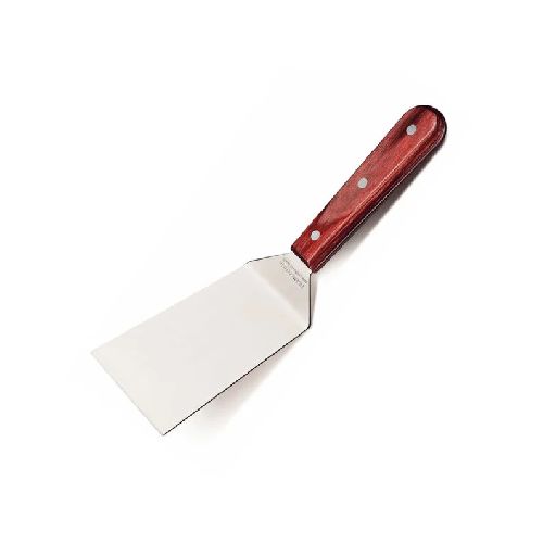 Espátula Angular Para Plancha Acero Inox Polywood 9x12cm - Bazar Del Cocinero