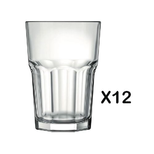 Vaso De Agua / Refresco Facetado 410ml Bristol x12 - Bazar Del Cocinero