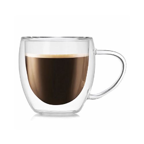 Jarro / Vaso con Asa De Doble Pared Borosilicato 250ml - Bazar Del Cocinero