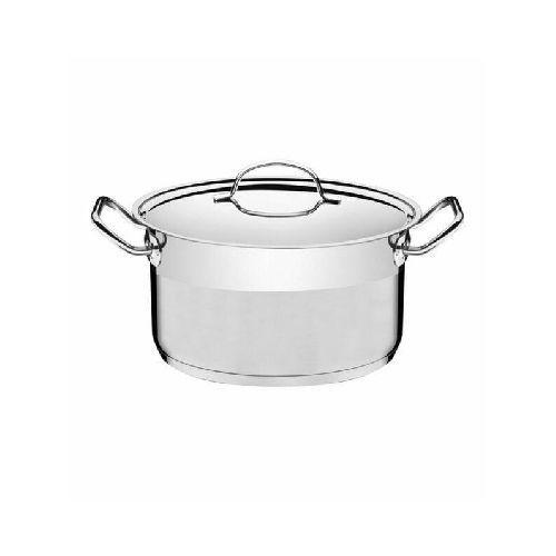 Cacerola Alta Ø24cm Acero Inox con Asas Profesional 6.1lt - Bazar Del Cocinero