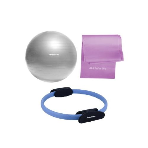 Combo Pilates Athletic Pelota 65cm + Anillo + Banda Elástica 