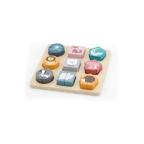 Puzzle De Madera Polar B Con Encastre Animales 