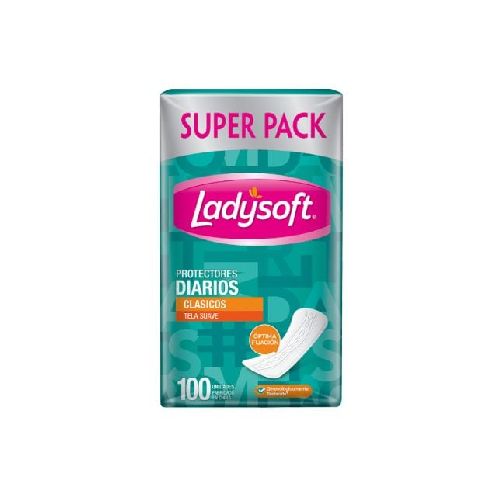 Protectores Diarios Ladysoft Clásicos 100 Unidades 