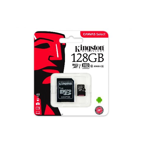 Memoria Flash Kingston Canvas Select 128 GB (adaptador microSDXC a SD Incluido) — NETPC