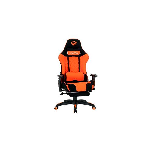 Silla Gaming MEETION C/Apoyapies Masajeador Lumbar Orange MT-CHR25 — NETPC