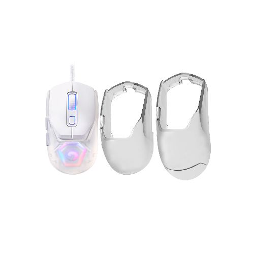 Mouse Gaming MARVO 12000 dpi RGB Puños Intercambiables Blanco — NETPC