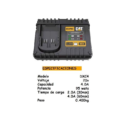 Cargador CAT de batería 18Volt DXC4