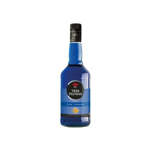 Licor Blue Curacao – Tres Plumas, 700 Ml. 