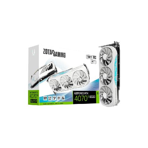 Tarjeta Gráfica - ZOTAC GAMING GeForce RTX 4070 Ti SUPER Trinity OC - White Edition 16GB | Aslan Uruguay