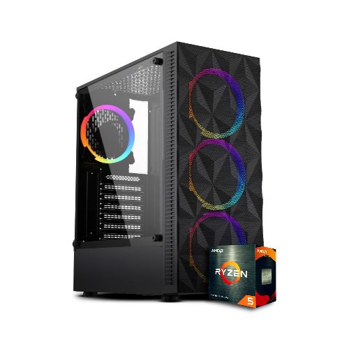 PC Computadora Gamer AMD Ryzen 5 5500 6 Núcleos 32GB 480GB SSD Radeon RX 550 4GB GDDR5