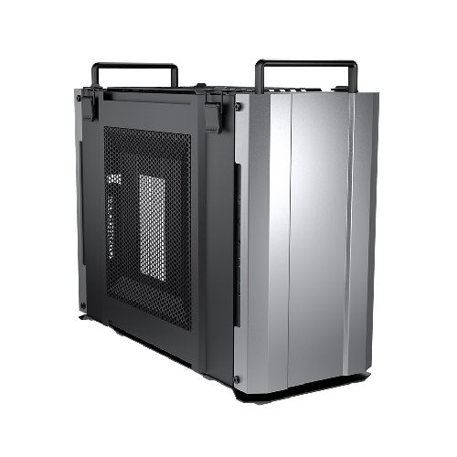 Gabinete Gaming Cougar Dust 2 Mini-ITX Iron Gray de Metal y Aluminio Diseño estilo Militar Refrigeración Independiente