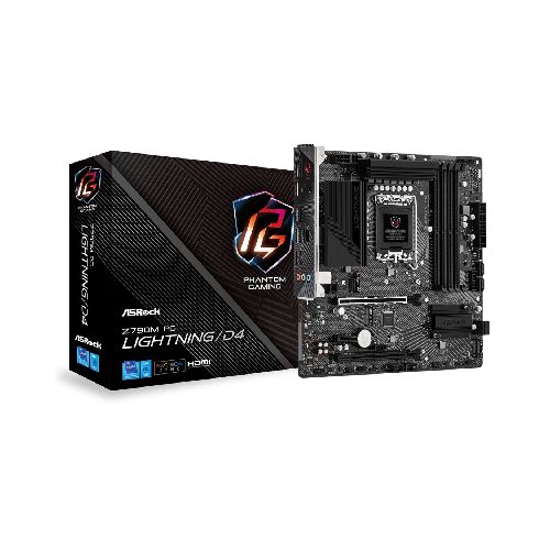 Motherboard ASRock Z790M PG Lightning/D4 DDR4 LGA1700 Intel Gen. 12 / 13 / 14 Hyper M.2 1G LAN