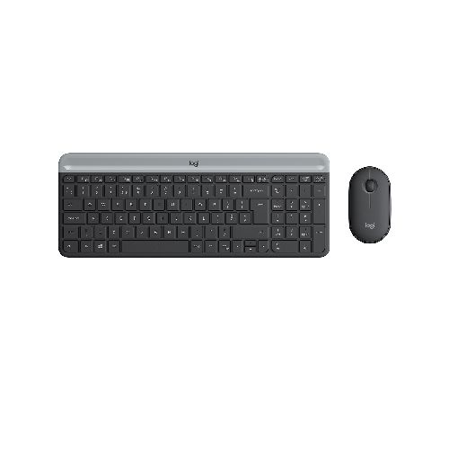 Combo Kit Teclado y Mouse inalambrico Logitech MK470 Silencioso y Batería de larga duración - Negro