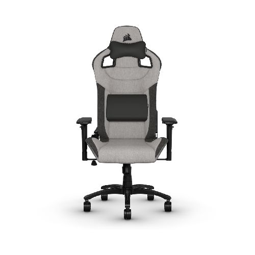 Silla Gamer Profesional Corsair T3 Rush Confortable y duradera Gris Carbon - Gray/Charcoal