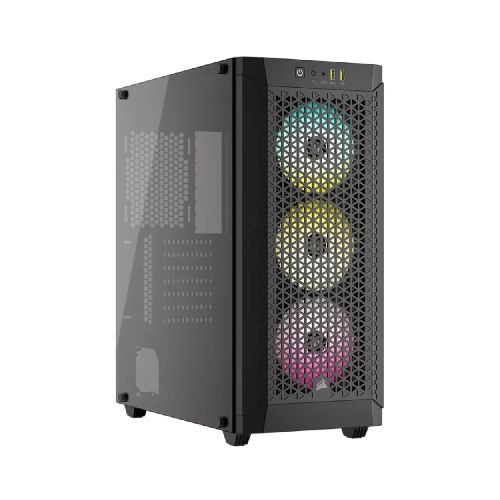 Gabinete Gaming ATX Corsair 480T RGB Airflow 3 Fanes AR120 RGB - Negro